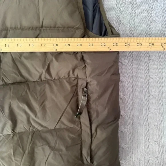 VTG LL Bean Vest Men's XL Dark Green Down Fill Zip Security Pocket Vintage - Picture 8 of 13